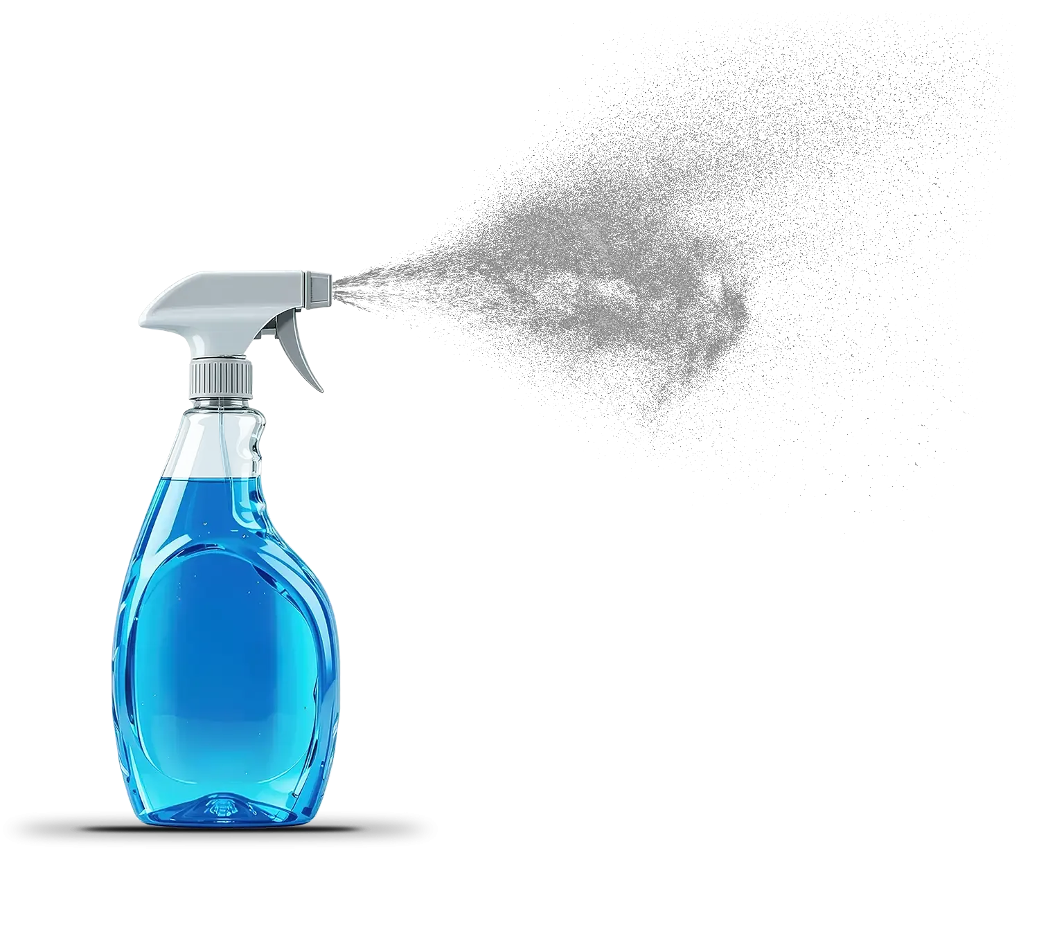 Sprühflasche mit Putzmittel für die Unterhaltsreinigung München
