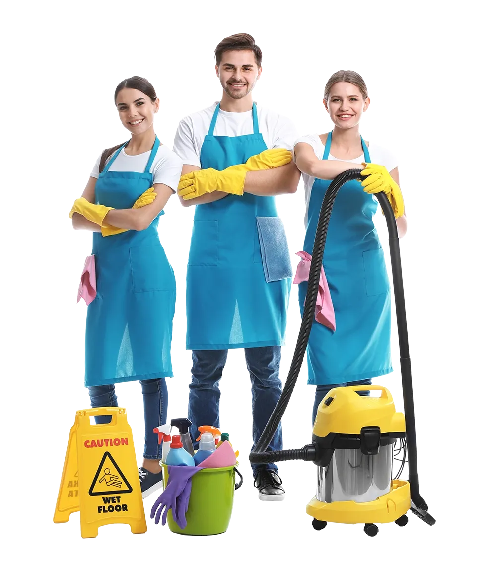 Treppenhausreinigung München Reinigungsmittel und Team